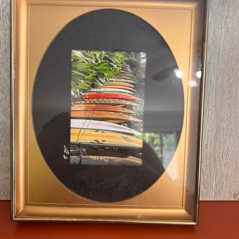 Alex Arthur Signed Surfboard Fence Board Meeting Maui Hawaii Photo Framed Art